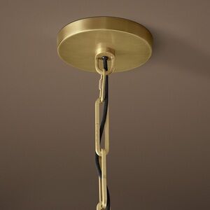 Arhaus Polished Oxidized Antique Brass Pendant Lighting Hardware and Chain